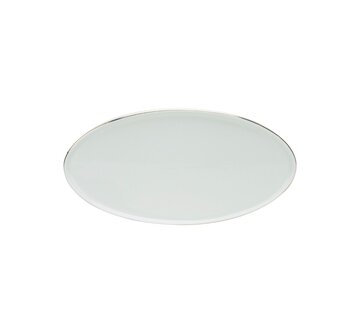 BRICARD PORCELAIN BRICARD LUNEL SERVEERBORD | 36 CM OVAAL ZILVER