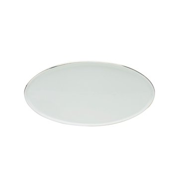 BRICARD PORCELAIN BRICARD LUNEL SERVEERBORD | 36 CM OVAAL ZILVER