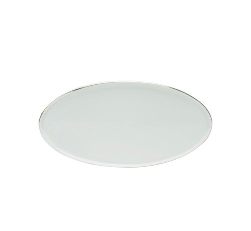 BRICARD PORCELAIN BRICARD LUNEL SERVEERBORD | 36 CM OVAAL ZILVER