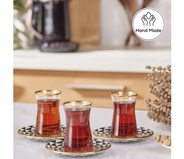 KARACA Karaca Black Gold tea service for 6 people