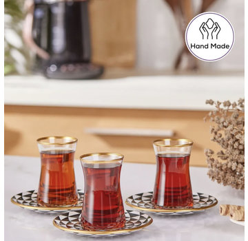 KARACA Karaca Black Gold tea service for 6 people