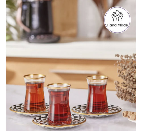 KARACA Karaca Black Gold tea service for 6 people