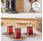 Karaca Black Gold tea service for 6 people