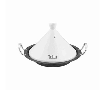 TEFFO TEFFO TAJINE GRANIET / WIT 30CM  INDUCTIE GESCHIKT