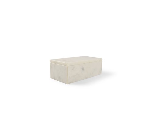 Chic Serving box 20x10xH7cm white marble Pura
