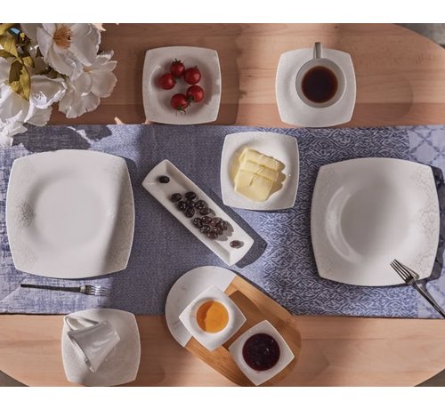 KARACA Karaca Fine Pearl Helen 26 Pieces Pearl Breakfast Set Square