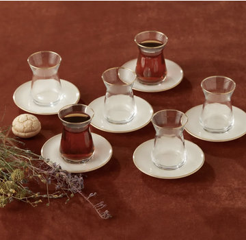 KARACA Karaca Retro Beige tea service for 6 people