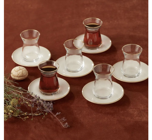 KARACA Karaca Retro Beige tea service for 6 people