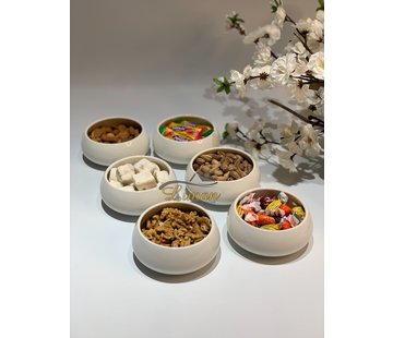 BRICARD PORCELAIN BRICARD PORSELEIN BONDY SNACK SCHAAL 11CM  6 DELIG