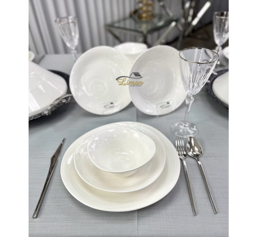 Bricard Porcelain Revel 6-Kisilik | 25-parça Yemek Takımı