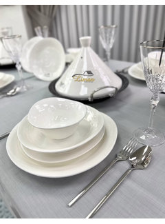 BRICARD PORCELAIN RICHARD REVEL DINNER SET 6 PERSONS / 25-PIECE WHITE