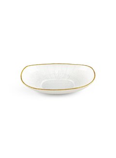 BRICARD PORCELAIN BRICARD REXY SUNUM KASESI | 20 CM PAREL WIT-GOUD 1 ADET