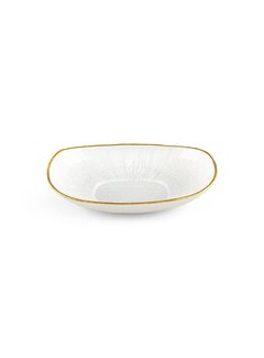 BRICARD PORCELAIN BRICARD REXY SUNUM KASESI | 20 CM PAREL WIT-GOUD 1 ADET