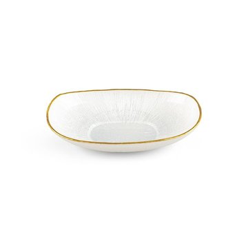 BRICARD PORCELAIN BRICARD REXY SCHALEN | 20 CM PAREL WIT-GOUD PER STUK