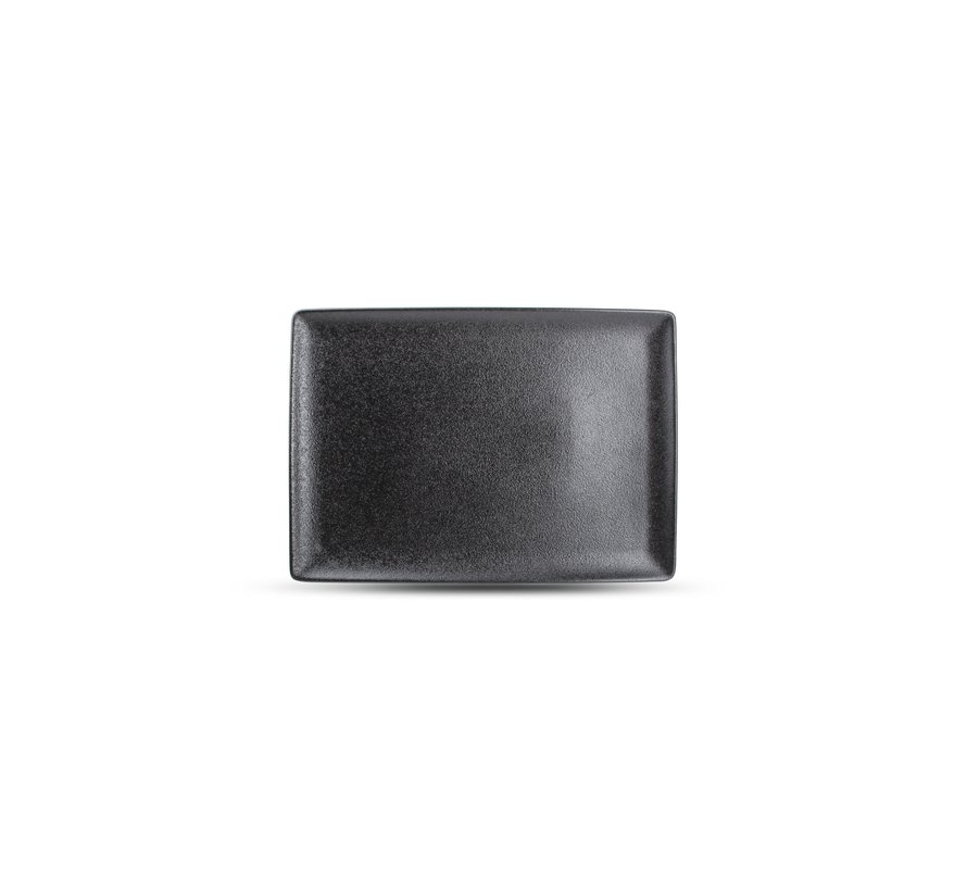 Teller flach 28x20cm black Dusk