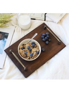 WOODEN RUSTIC 30 X 20CM TRAY