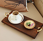 WOODEN 30 X 15CM GOLD LEG RING PRESENTATION TRAY