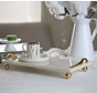 MARBLE WHITE 30 X 15CM GOLD LEG STELLA SERVING TRAY