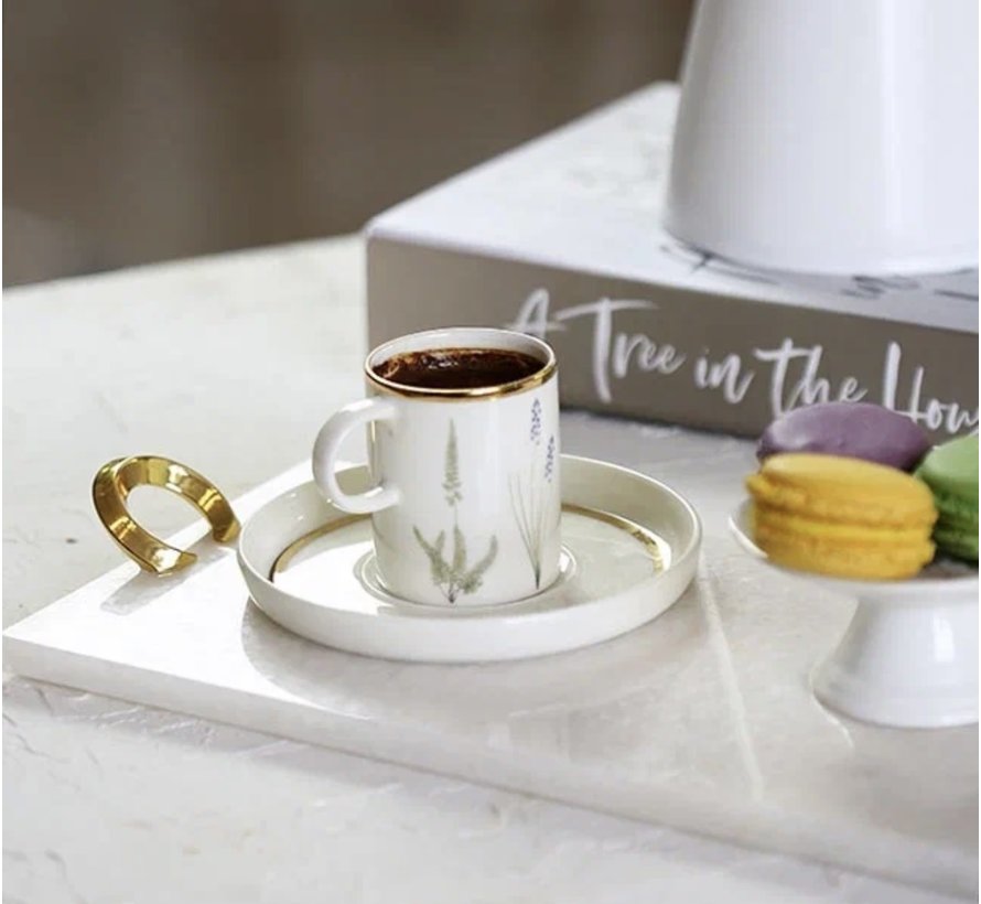 MARBLE WHITE 30 X 15CM RING SERVING TRAY