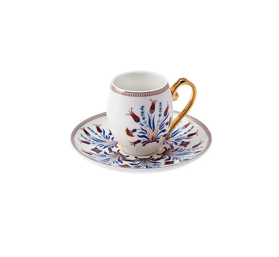 Karaca Finike Kaffeetasse Set 6 Personen 90 ml