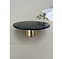 MARBLE 28 CM METAL LEG BLACK ROUND SERVING PLATE