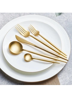 KARACA Karaca Jupiter Matte Gold Bestekset 60 Delig | 12 Persoons