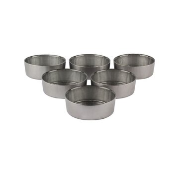 BRICARD PORCELAIN BRICARD REXY KOMMEN SET | 12 CM PAREL ZILVER 6-DELIG