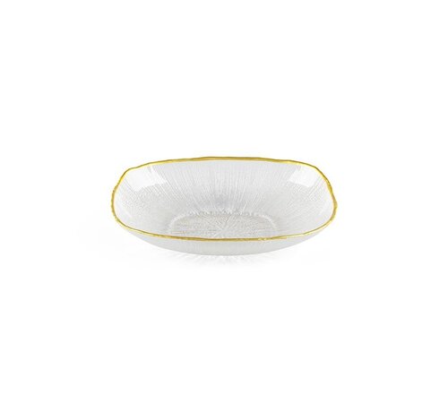 BRICARD PORCELAIN BRICARD REXY SUNUM KASESI | 15 CM TRANSPARAN - GOLD 1 ADET