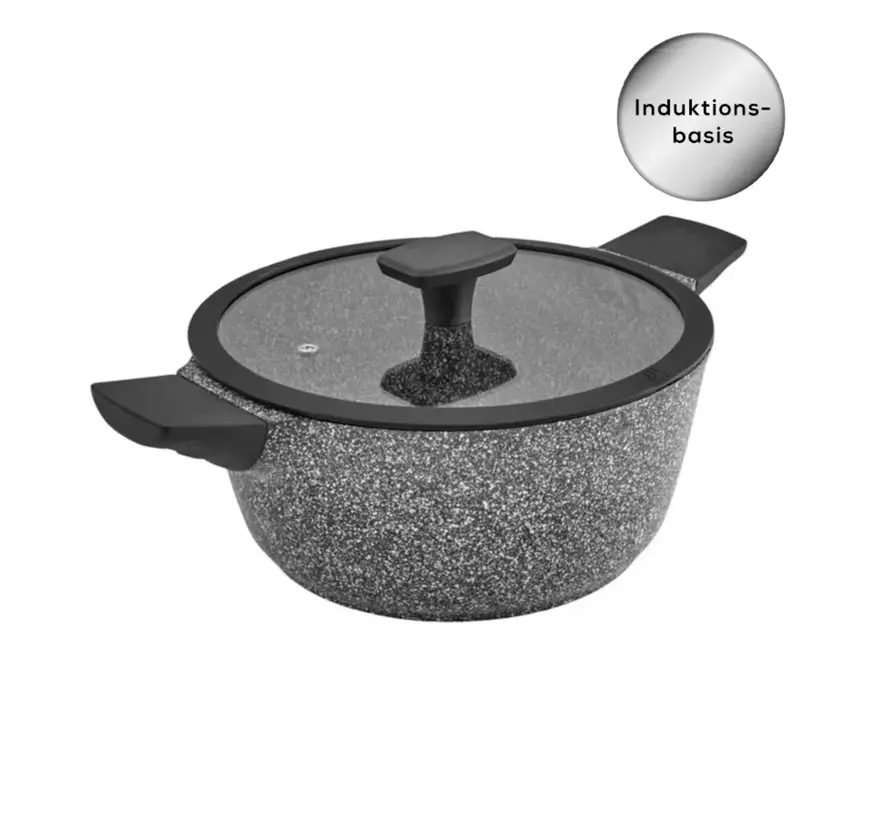 Karaca Serra Biogranite Grey Cookware with Lid 20cm