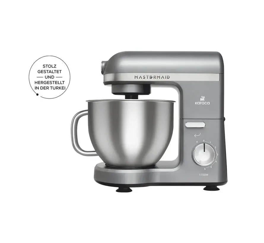 Karaca Mastermaid Chef Pro Doppelgrİff Standmixer 1750W Glänzendes Glänzendes Grau