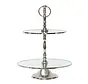 Karaca Home Line Decorative 2 Tier Silver Cake Stand 25 cm