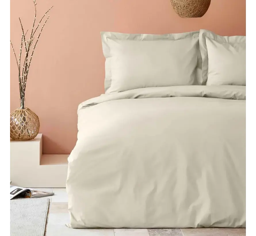 Karaca Home Back To Basic Beige 100% Cotton Double Duvet Cover Set