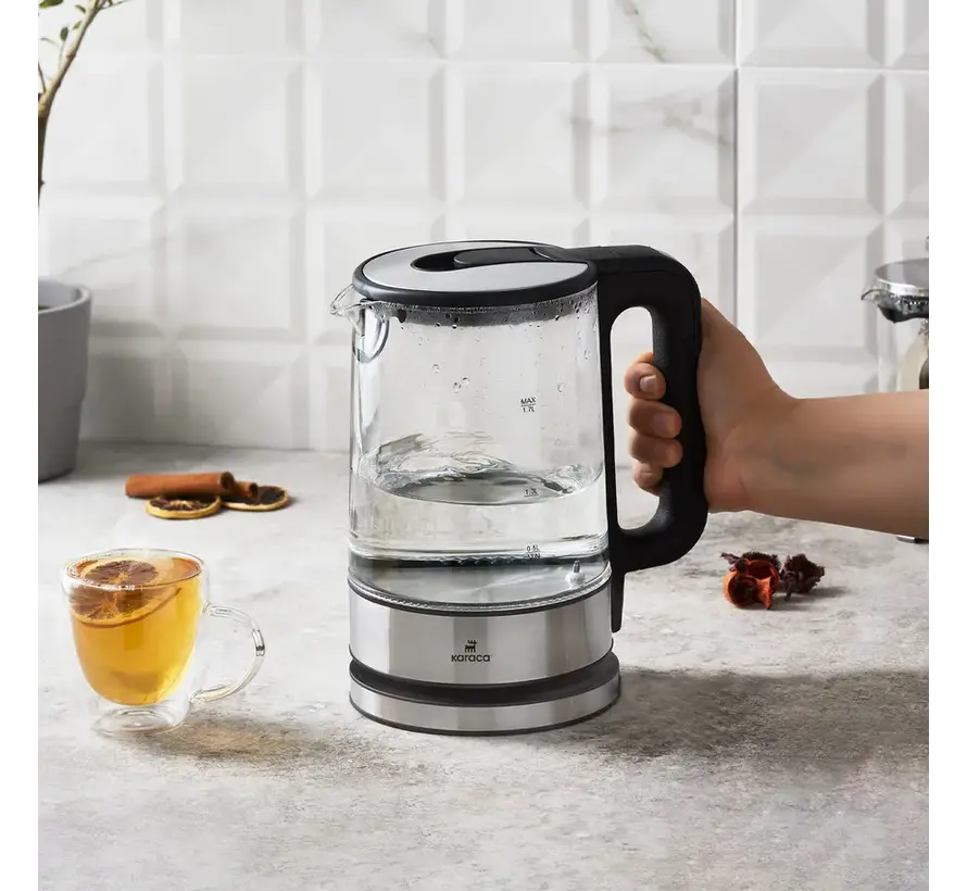 Karaca Glass Water Kettle 2200W with Temperature Adjustable and Led Light 2205