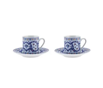 KARACA Karaca Gülhane Kaffeetasse Set für 2 Personen 80 ml