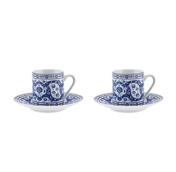 KARACA Karaca Gülhane Coffee Cup Set for 2 Person 80 ml