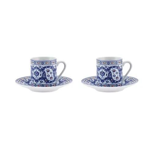 KARACA Karaca Gülhane Kaffeetasse Set für 2 Personen 80 ml