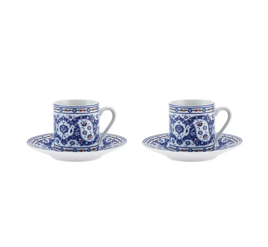 Karaca Gülhane Kaffeetasse Set für 2 Personen 80 ml