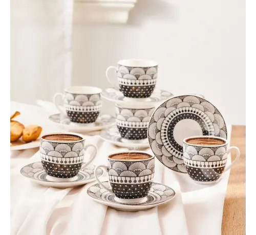 KARACA Karaca Aysel Kaffeetassen Set, 6 Personen, 85 ml