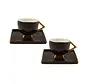 Karaca Art Deco Black Schwarzes 2 Personen Kaffeetassen Set