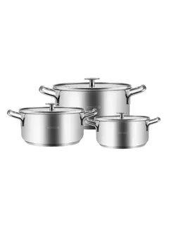 KARACA Karaca Alaz 6--Piece Stainless Steel Cookware-Set