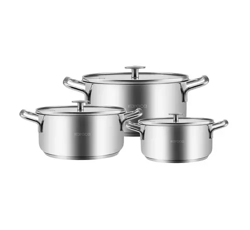 KARACA Karaca Alaz 6--Piece Stainless Steel Cookware-Set