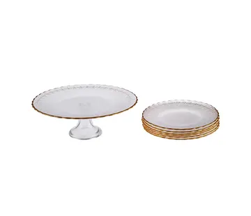 KARACA Karaca Firenze Gold 7-teiliges Dessert-Set