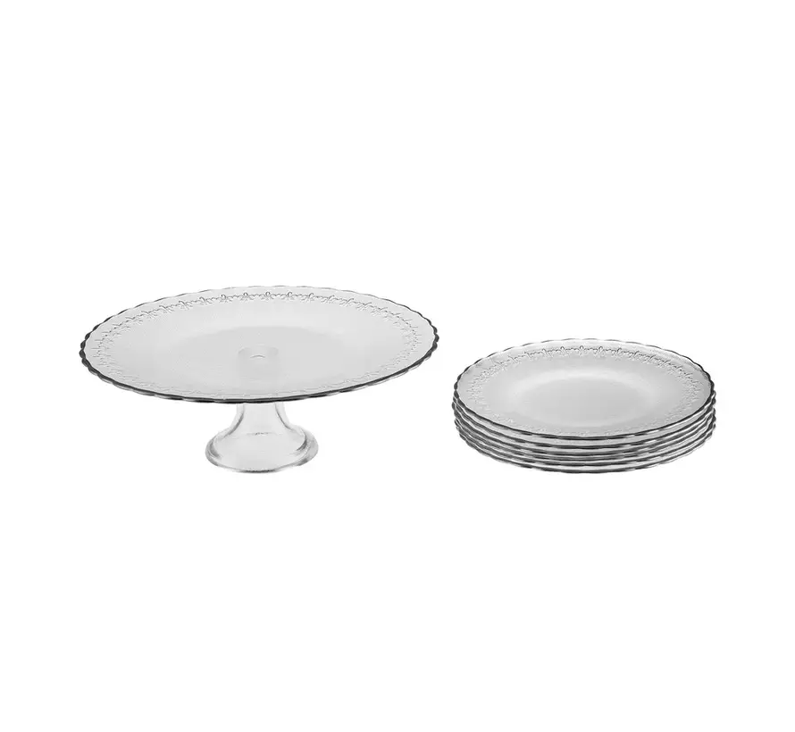 Karaca Firenze Platin 7-teiliges Dessert-Set