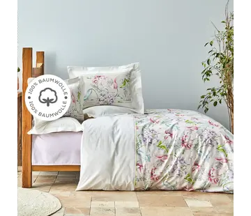 KARACA HOME Karaca Home Melosa Rosa 100% Baumwolle Doppel Bettbezug Set