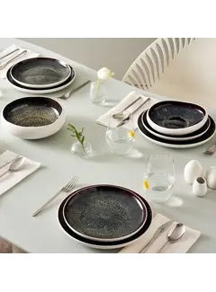 KARACA Karaca Streamline Galactic Stoneware 12 Kişilik Yemek Takımı, Beyaz, 59 Parça