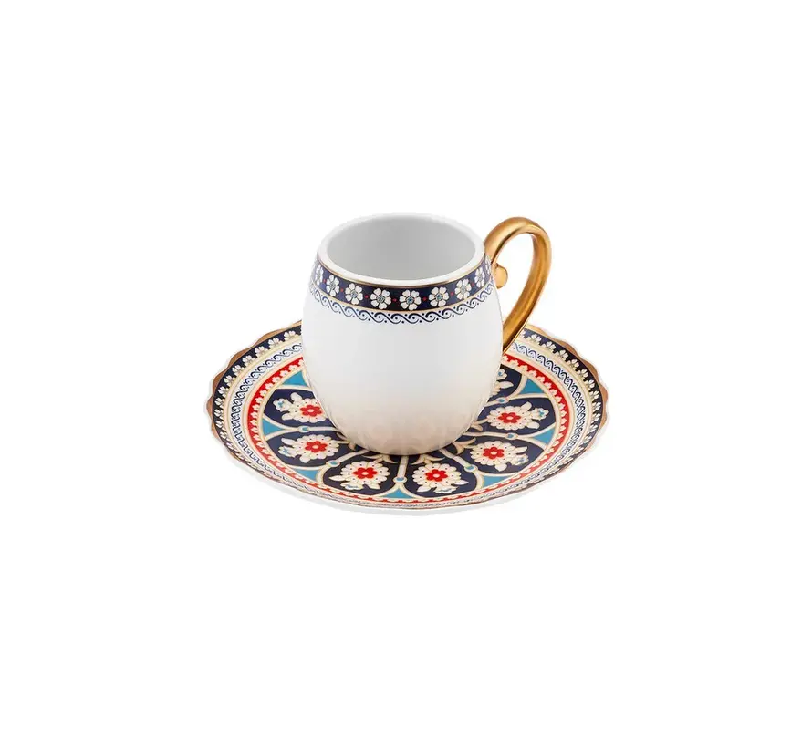 Karaca Willow Coffee Cup Set ,6 Person,90 ml