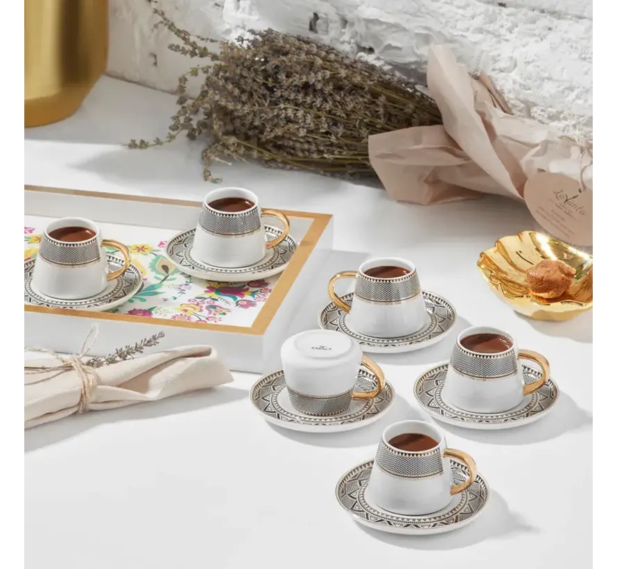 Karaca Globe Espressoset 12 Delig | 6 Persoons