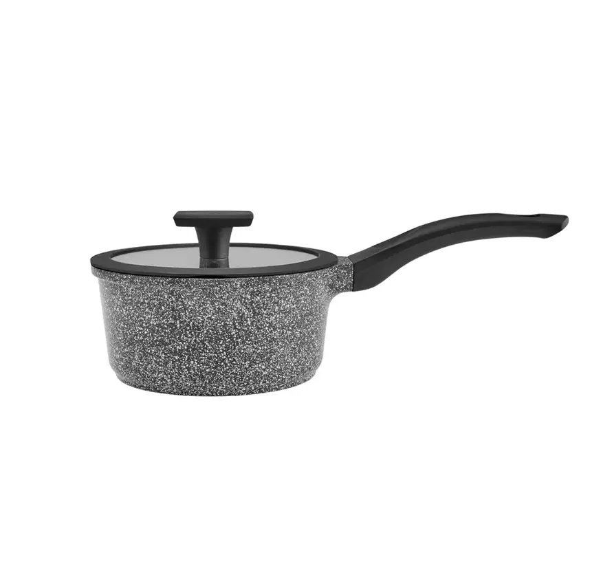 Karaca Serra Biogranite Grey Sauce Pan with Lid 18cm