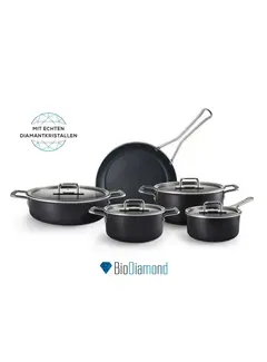 Karaca Biogranite Non-Stick Induction Cookware Set, 7 Piece, Grey - KARACA  UK