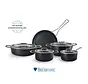 Karaca Mastermaid BioDiamond Induction Base Cookware Set, 9 Piece, Shiny Black